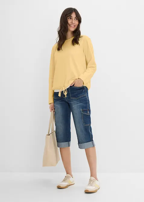 Cargojeans, Mid Waist, Stretch, bonprix