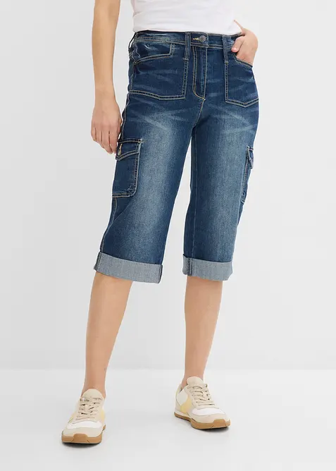 Cargojeans, Mid Waist, Stretch, bonprix