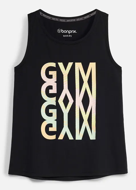 Snabbtorkande sportlinne med brottarrygg, bonprix