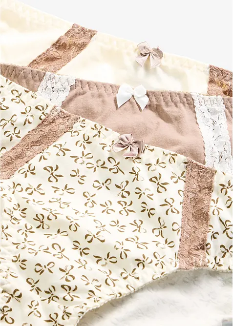 Trosa med feminint m&ouml;nster (3-pack), bonprix