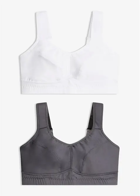 Sport-BH med medelh&ouml;gt st&ouml;d (2-pack), bonprix
