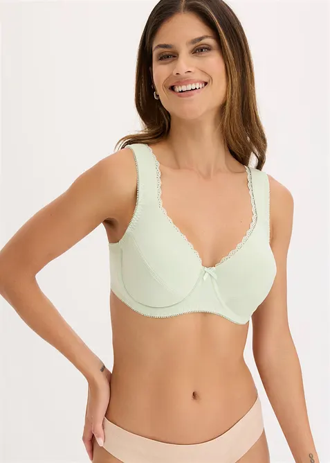 BH med bygel och ekologisk bomull (3-pack), bonprix