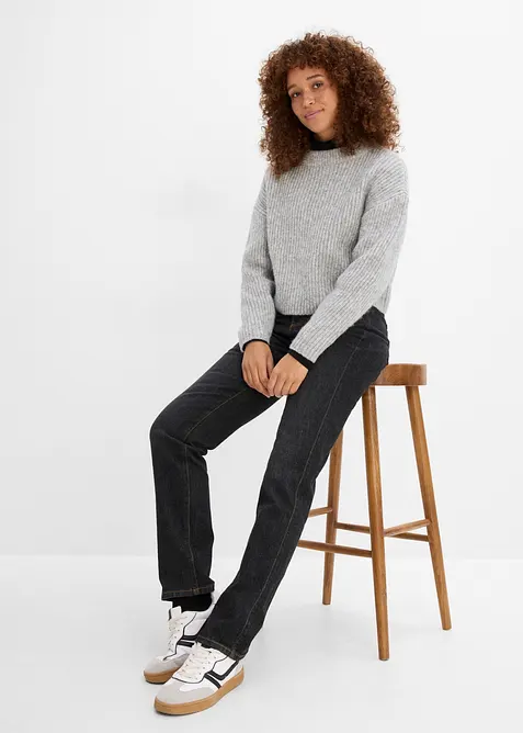 Straight jeans Mid Waist, Stretch, bonprix