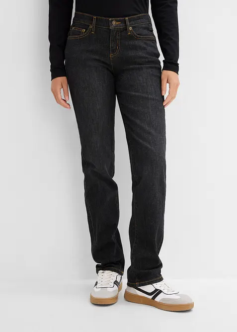 Straight jeans Mid Waist, Stretch, bonprix