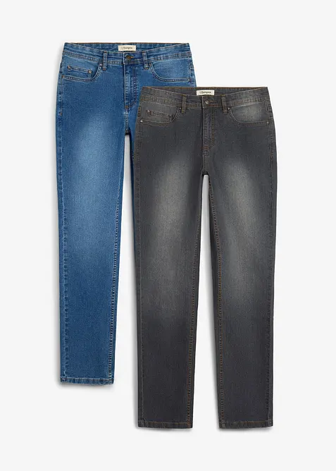 Regular Fit Jeans, Straight (2-pack), bonprix