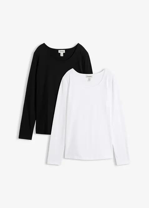 L&aring;ng&auml;rmad topp (2-pack), bonprix