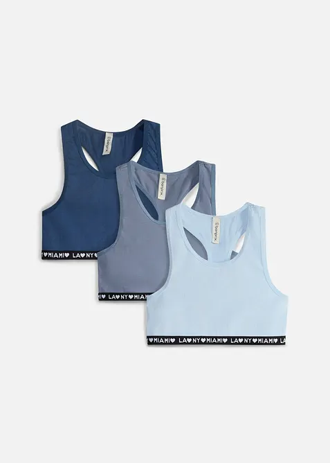BH-topp med mjuk bomull (3-pack), bonprix