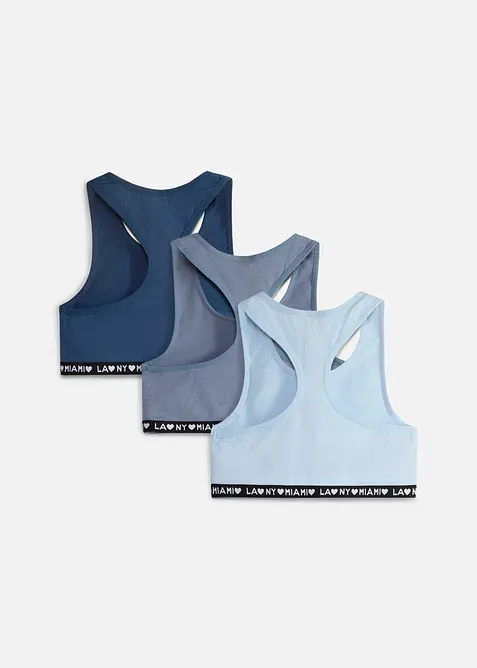 BH-topp med mjuk bomull (3-pack), bonprix