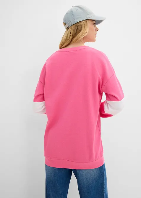 Oversizesweatshirt i bomullsmix, bonprix