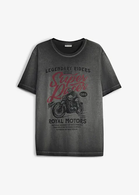T-shirt i ekologisk bomull med tv&auml;ttade effekter, bonprix