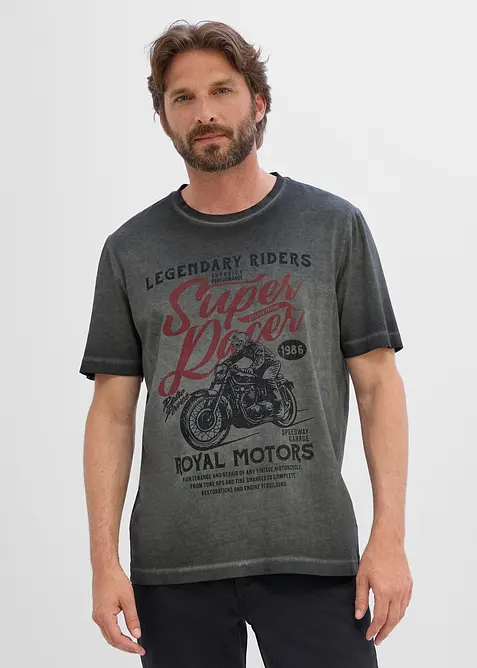 T-shirt i ekologisk bomull med tv&auml;ttade effekter, bonprix
