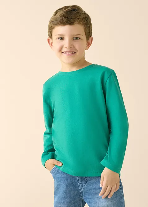 L&aring;ng&auml;rmad T-shirt i ekologisk bomull (3-pack), bonprix