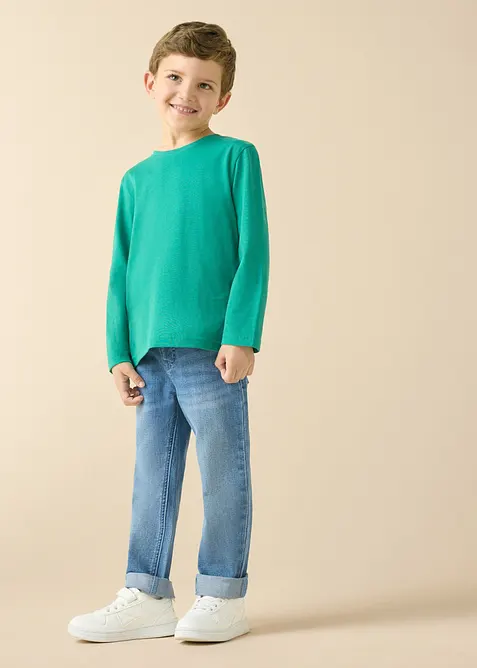 L&aring;ng&auml;rmad T-shirt i ekologisk bomull (3-pack), bonprix