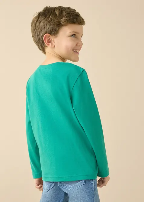 L&aring;ng&auml;rmad T-shirt i ekologisk bomull (3-pack), bonprix