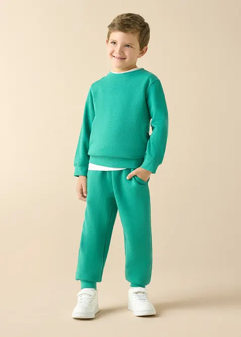 Sweatshirt i mjuk bomullsmix (2-pack), bonprix