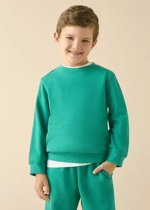 Sweatshirt i mjuk bomullsmix (2-pack), bonprix