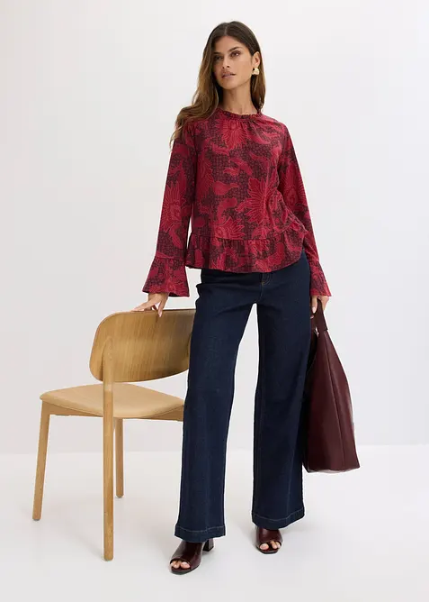 Blus av mjuk modalmix, bonprix