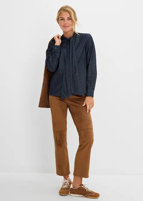 Jeansblus i ren bomull, bonprix