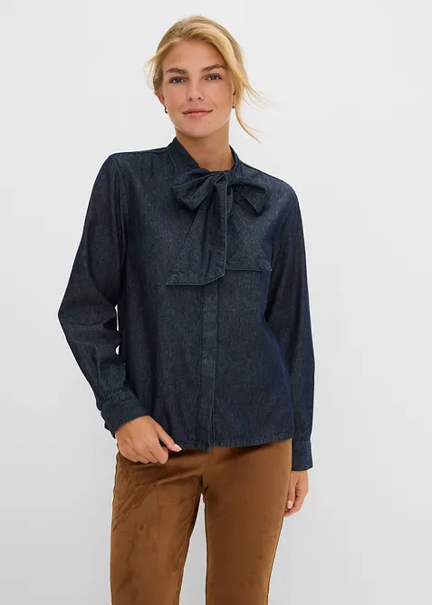 Jeansblus i ren bomull, bonprix