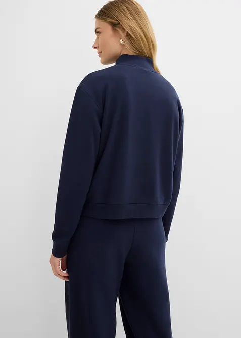 Sweatshirtjacka i ekologisk bomull, bonprix
