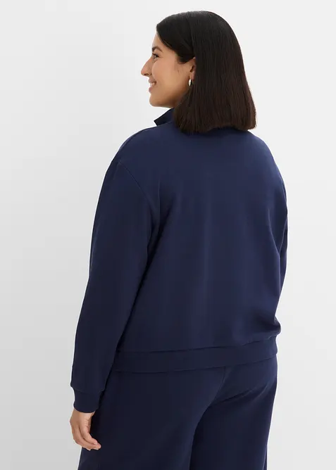 Sweatshirtjacka i ekologisk bomull, bonprix
