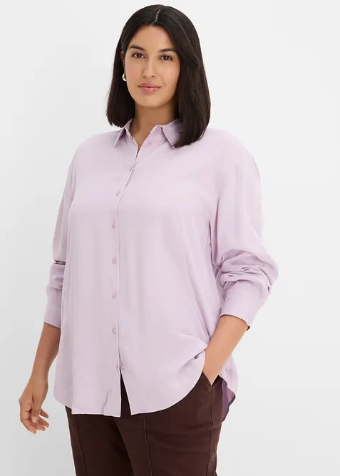 Skjortblus av mjuk viskos, bonprix