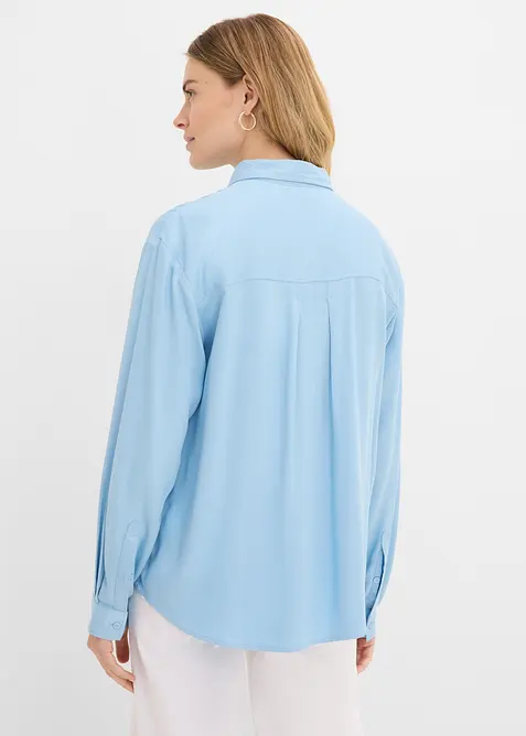Skjortblus av mjuk viskos, bonprix