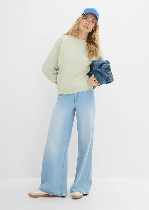 Oversized sweatshirt av bomull, bonprix