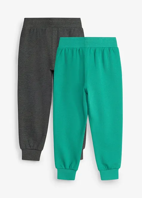 Joggingbyxa av mjuk bomullsmix (2-pack), bonprix