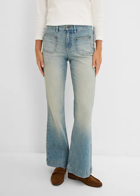 Flared jeans, Mid Waist, bonprix