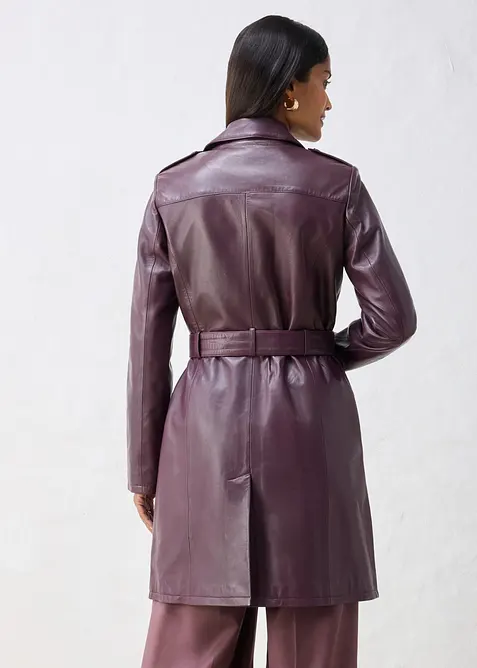 Trenchcoat av lammnappa, bonprix