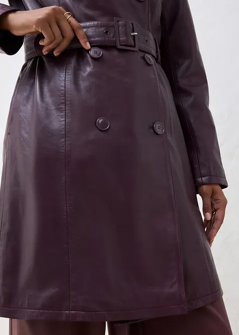 Trenchcoat av lammnappa, bonprix