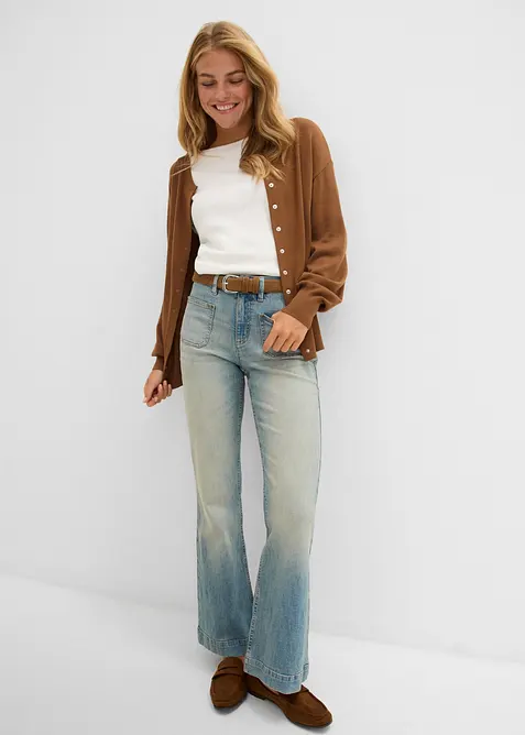 Flared jeans, Mid Waist, bonprix