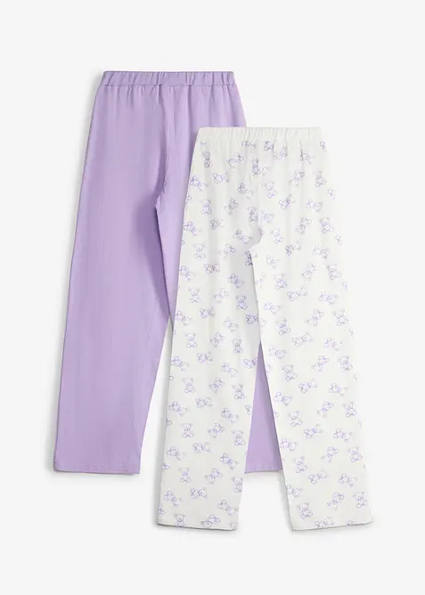 Pyjamasbyxa i ekologisk bomull (2-pack), bonprix