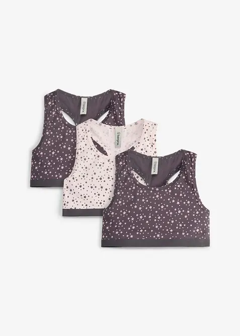 BH-topp med mjuk bomull (3-pack), bonprix