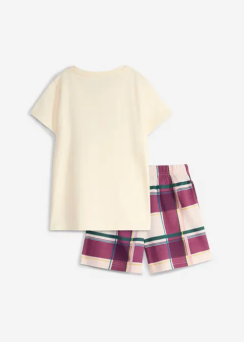 Pyjamas med shorts, av ekologisk bomull, bonprix