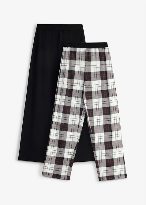 Pyjamasbyxa av ekologisk bomull (2-pack), bonprix