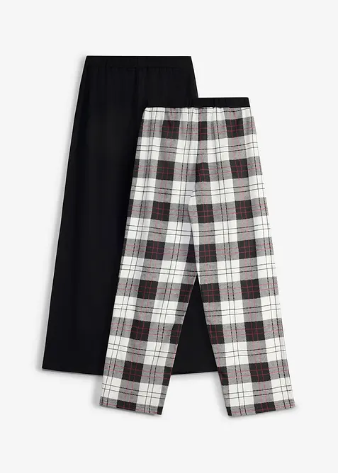 Pyjamasbyxa av ekologisk bomull (2-pack), bonprix