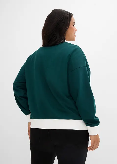 Sweatshirtjacka i ekologisk bomull, bonprix