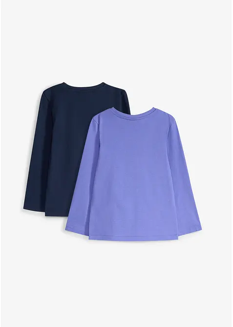 L&aring;ng&auml;rmad topp av ekologisk bomull (2-pack), bonprix