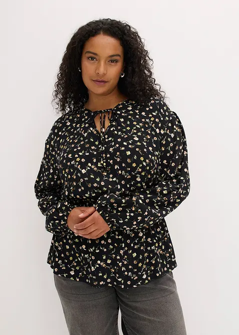 Blus i viskoskr&auml;pp, bonprix