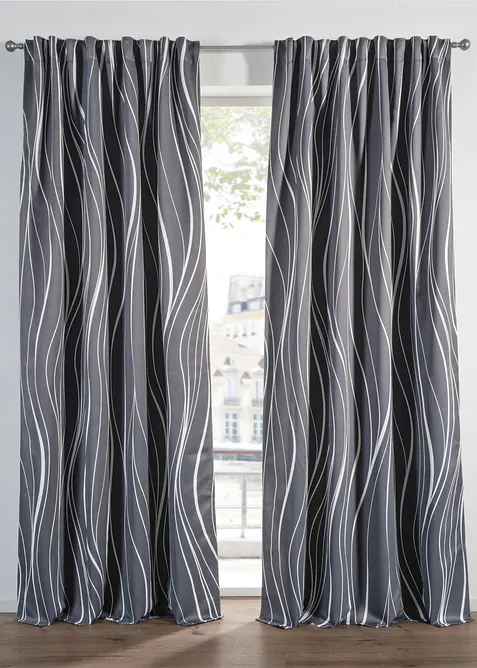 M&ouml;rkl&auml;ggande gardinl&auml;ngd med &aring;tervunnen polyester (1-pack), bonprix