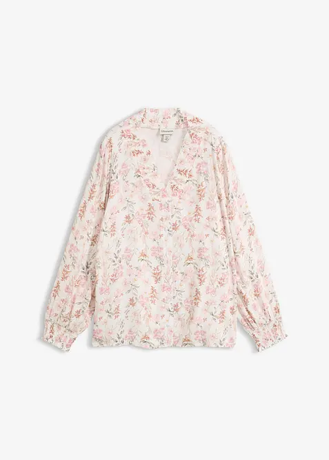 Blus i f&ouml;ljsam viskos, bonprix