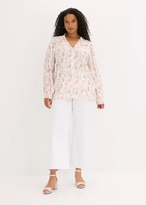 Blus i f&ouml;ljsam viskos, bonprix