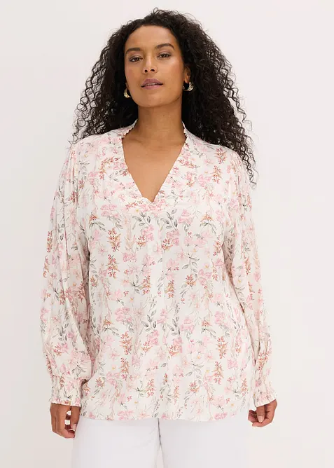 Blus i f&ouml;ljsam viskos, bonprix