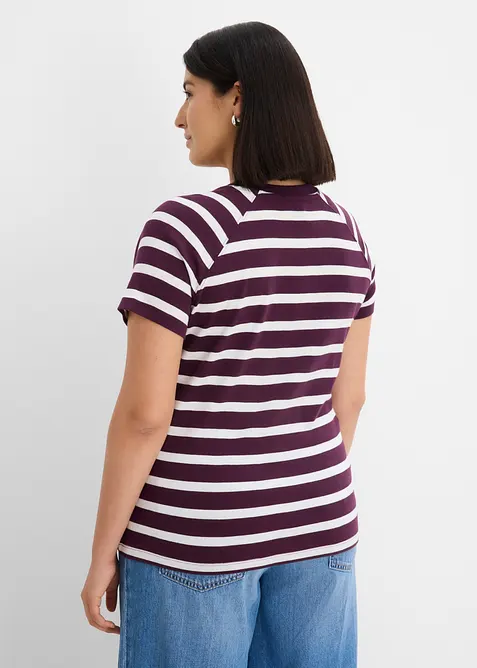 Topp med raglansk&auml;rning, av bomull (2-pack), bonprix