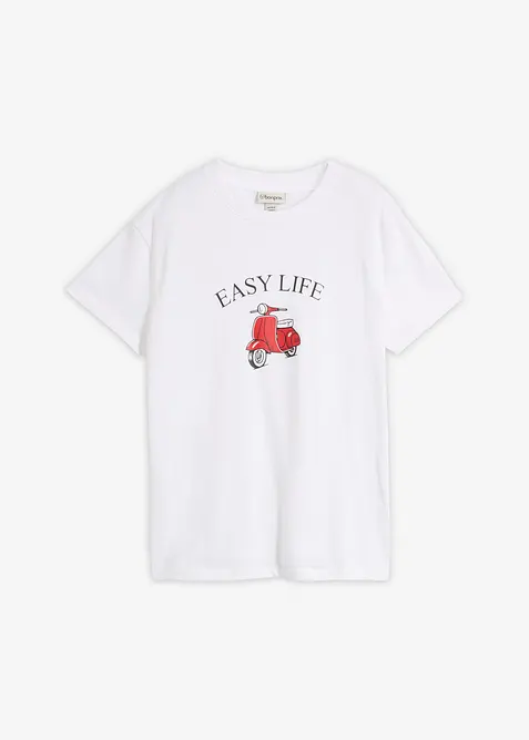 Ledig T-shirt med bomull, bonprix
