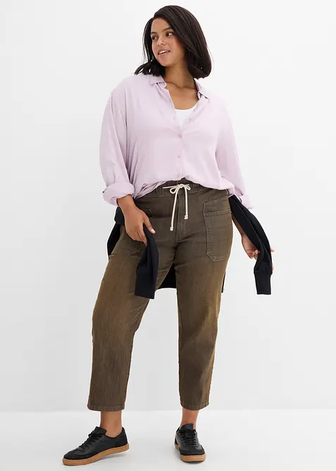Straight Jeans High Waist, cropped, bonprix