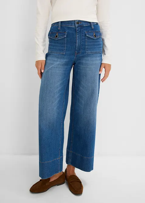 Jeans med Wide Leg och High Waist, bonprix