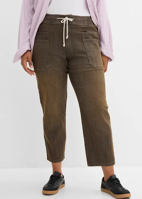 Straight Jeans High Waist, cropped, bonprix